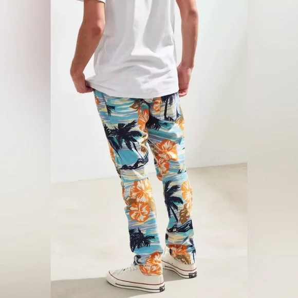 G-Star 5622 3D + Pharrell Williams Beach Hawaiian Floral Palm Tree Jeans Size 32 - Picture 5 of 16